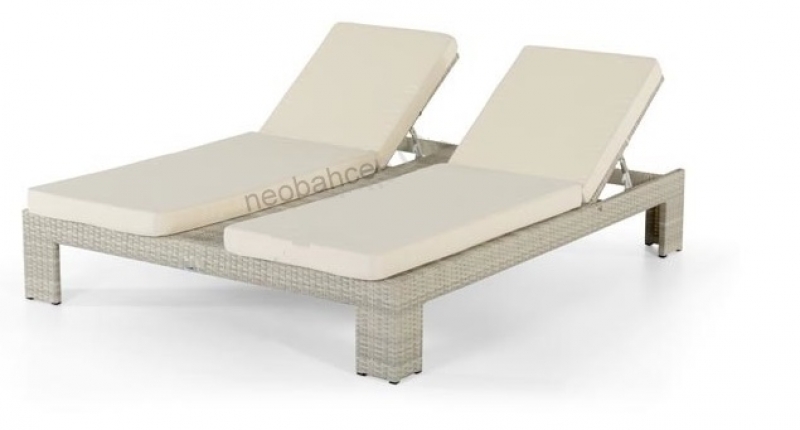 NEO-RS-420 Twin Rattan Sunlounger