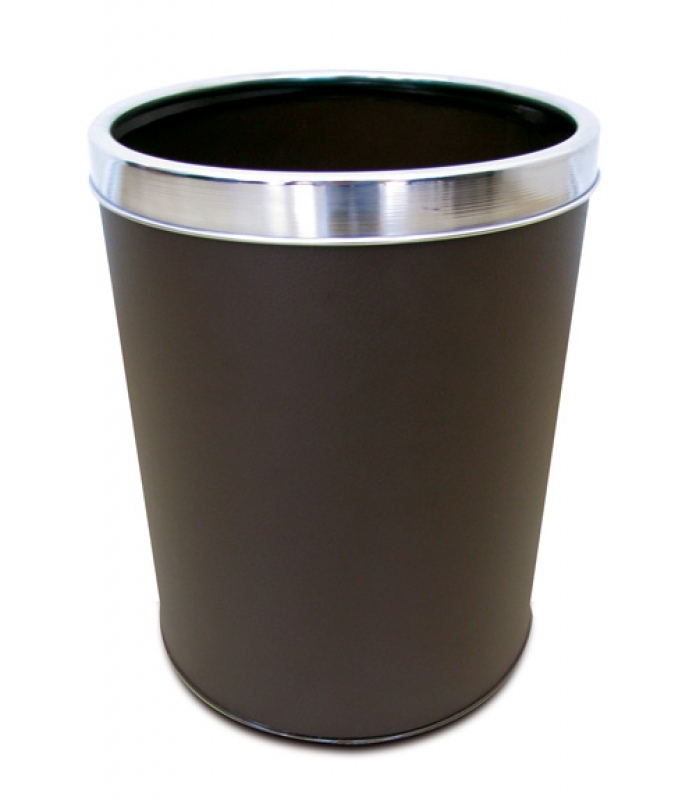 NEO-110DC Hooped Leather Trash Can