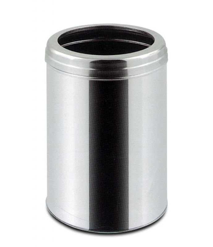 NEO-112S Stainless Hooped Trash Can 