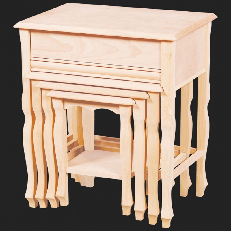 NEO-2115 Lukens-Leg Nesting Table with Drawer
