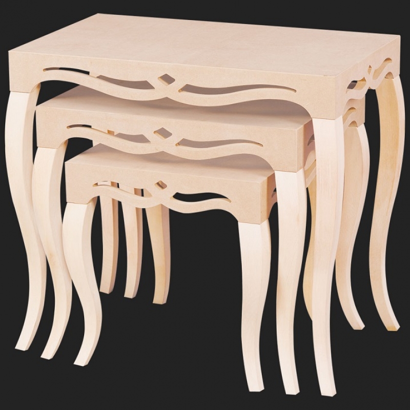NEO-2154 Inlaid Nesting Table 